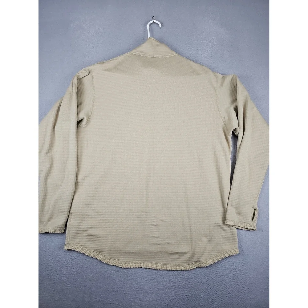 Military Shirt Men's Large Tan Mid Weight Cold Weather Gen III Peckham Polartec